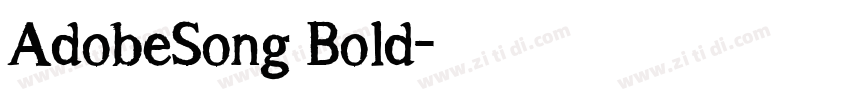 AdobeSong Bold字体转换